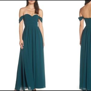 Convertible Neckline Chiffon Gown